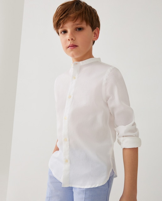 Camisa de niño vestir cuello mao