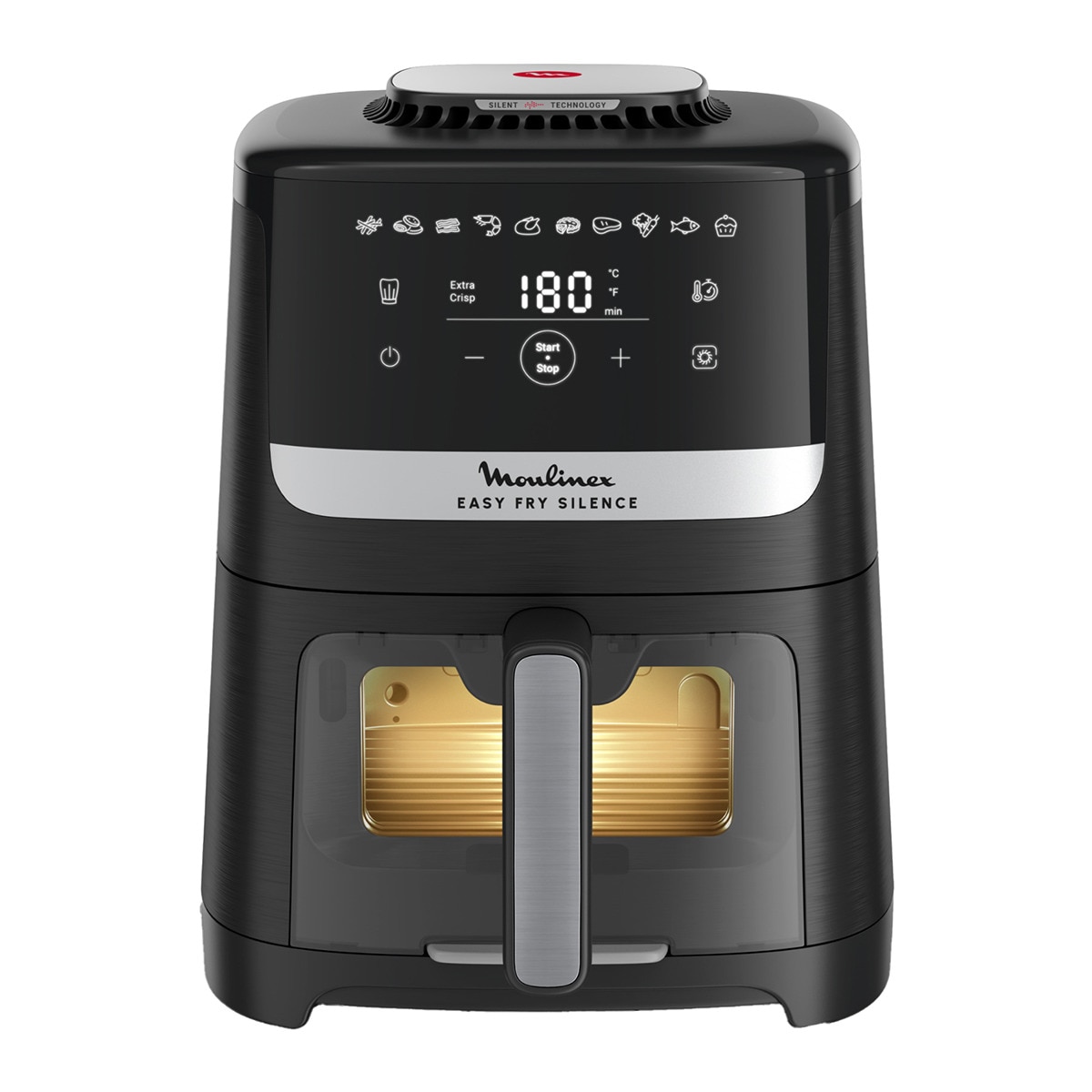 Moulinex – Freidora de aire Moulinex Easy Fry Silence EZ5568 con ventana de visualización.