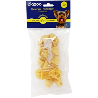 BIAZOO Adult dog bone with knots 7 cm 5-pack container 65 g