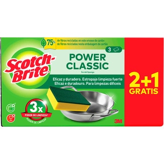 Scotch-Brite Esfregão Esponja Power Classic embalagem 2 unidades