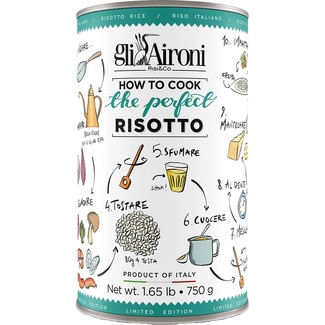 GLI AIRONI Arroz Carnaroli Cru Campo dell'Aia ideal para preparar risottos lata 750 g