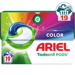 detergente cápsulas Color Todo en 1 Pods caja 19 cápsulas