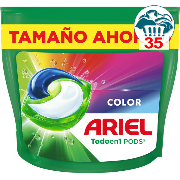 detergente cápsulas Color Todo en 1 Pods bolsa 35 cápsulas