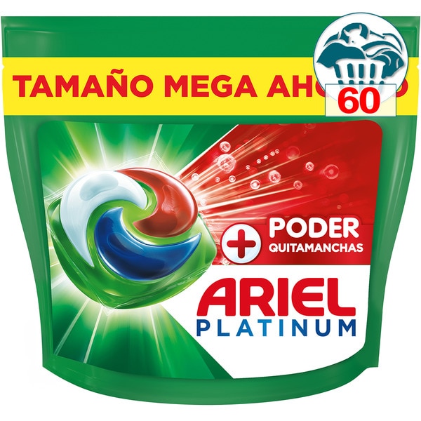 detergente cápsulas Extra Poder Quitamanchas Todo en 1 Pods bolsa 60 cápsulas
