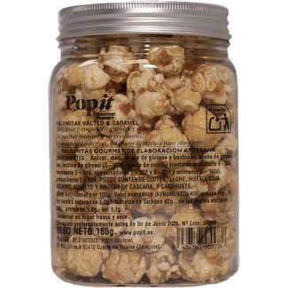 POP IT palomitas sabor caramelo salado frasco 165 g