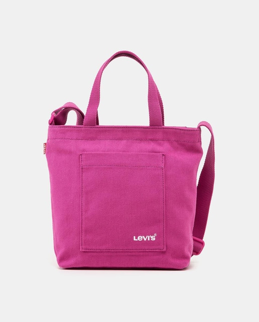 Tote pequeño de algodón en fucsia