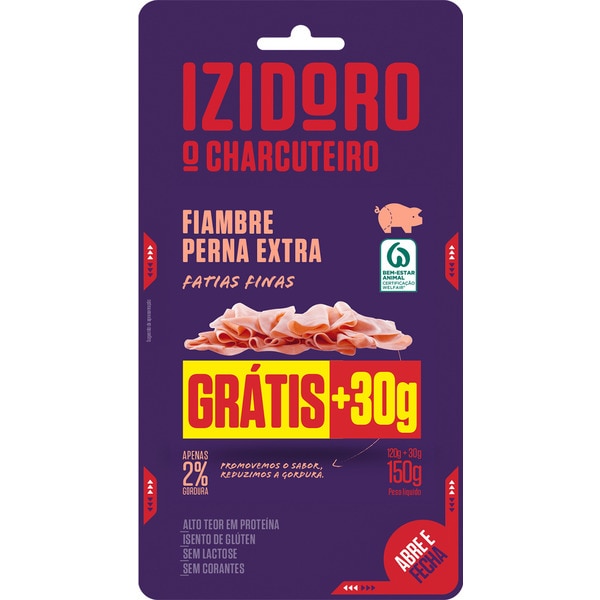 Fiambre Perna Extra Ftaias Finas (120G + 30G OFERTA) unidade 120 g