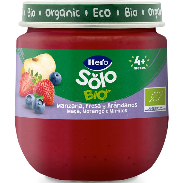 Solo Maçã, Morango e Mirtilo frasco 120 g