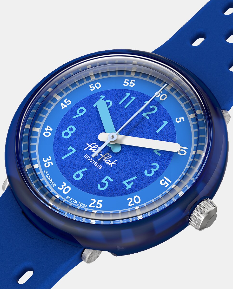 Relógio Unissexo Bubbly Hours FCNP002 Bio de PET - Azul 2