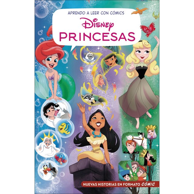 Aprendo a leer con cómics Disney - Princesas: Cómic con letra MAYÚSCULA, ideal para primeros lectores. (Tapa dura)