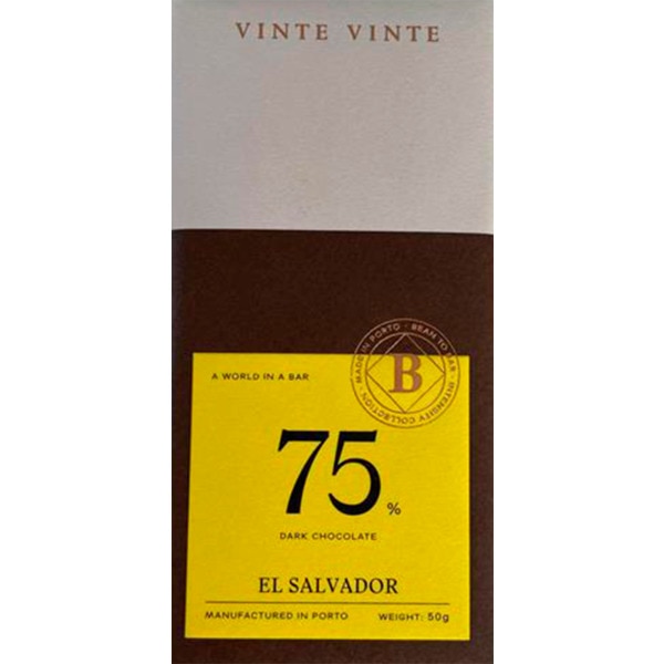 Chocolate Negro 75% Cacau El Salvador tablete 50 g