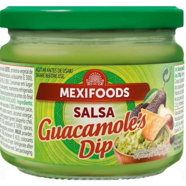 Molho Dip Guacamole frasco 300 g