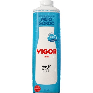 Vigor Leite Fresco Meio Gordo embalagem 1 L