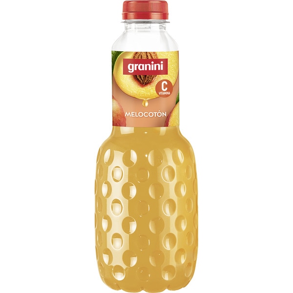 Peach juice drink from concentrate with vitamin C bottle 1 l