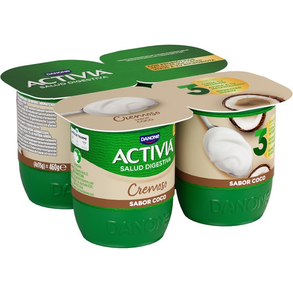 Cremiger glutenfreier Bifidus Kokosnussgeschmack 4er-Pack Einheiten 115 g