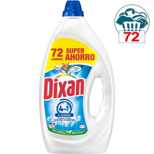 detergente líquido Total 4+1 botella 72 dosis