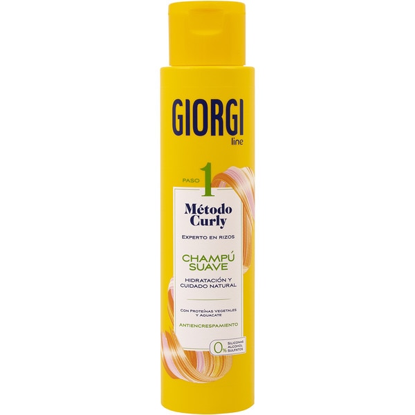 mildes Shampoo Curly Locken mit natürlichen Proteinen und Anti-Frizz Avocado Flacon 350 ml 0% Silikone, Alkohol und Sulfate Schritt 1