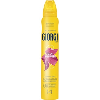GIORGI anti-frizz moisturising hair mousse 24 h strength 4 spray 250 ml 0% silicone and alcohol