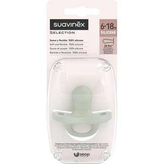 SUAVINEX chupete 100% silicona suave y flexible de 6-18 meses 1 unidad