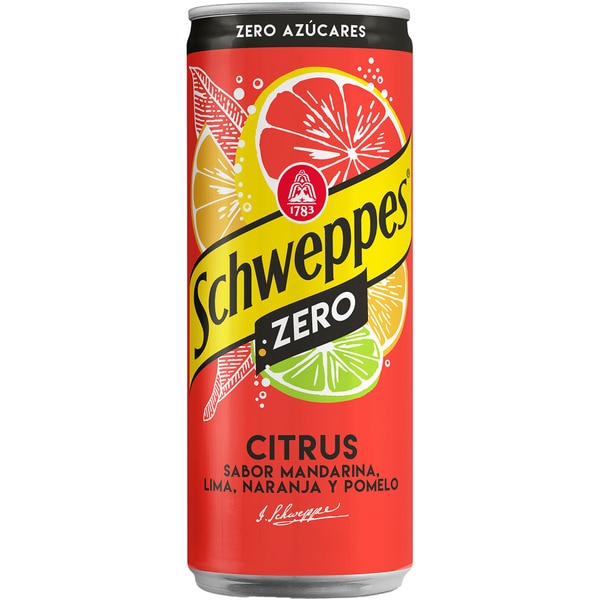 Citrus mandarin, lime, orange and grapefruit flavour soft drink 100% natural flavours tin 33 cl