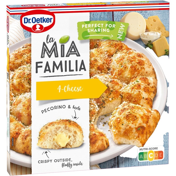 four cheeses pizza crunchy on the outside case 480 g
