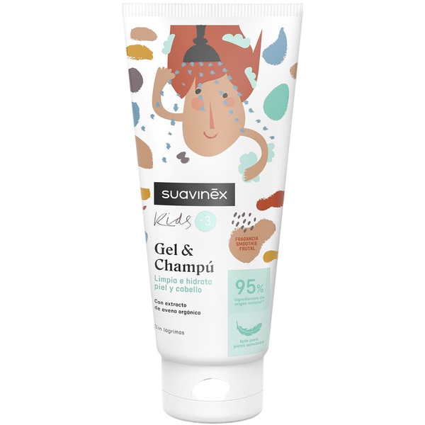 kid shampoo gel cleanses 3+ years and moisturises the skin and hair tube 200 ml with organic oat extract
