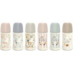 SX Pro medium-flow silicone baby bottle with physiological teat 3+ months case 1 each different designs are supplied according to stock 270 ml