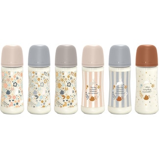 SUAVINEX SX Pro low-flow silicone baby bottle with physiological teat 6+ months case 1 each different designs are supplied according to stock 360 ml