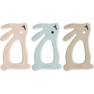 SUAVINEX Silikonbeißring in Häschenform 1 Einheit verschiedene Farben