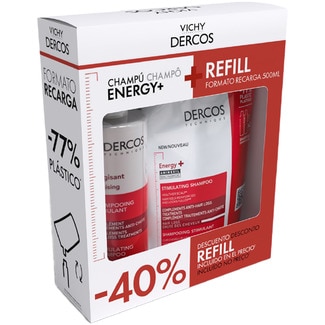 VICHY Energy stimulating shampoo stops hair loss and strengthens the hair from the root doser 400 ml + Eco-refill 500 ml