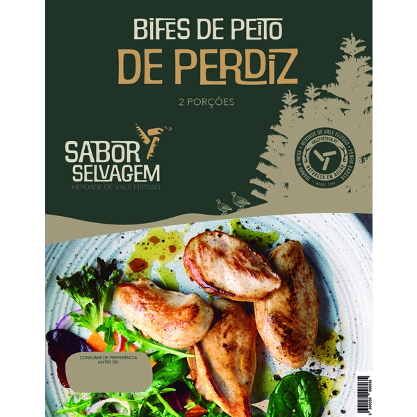 Bifes de Peito de Perdiz embalagem 150 g