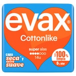 Pensos Higiénicos Cottonlike Super com Abas embalagem 14 unidades