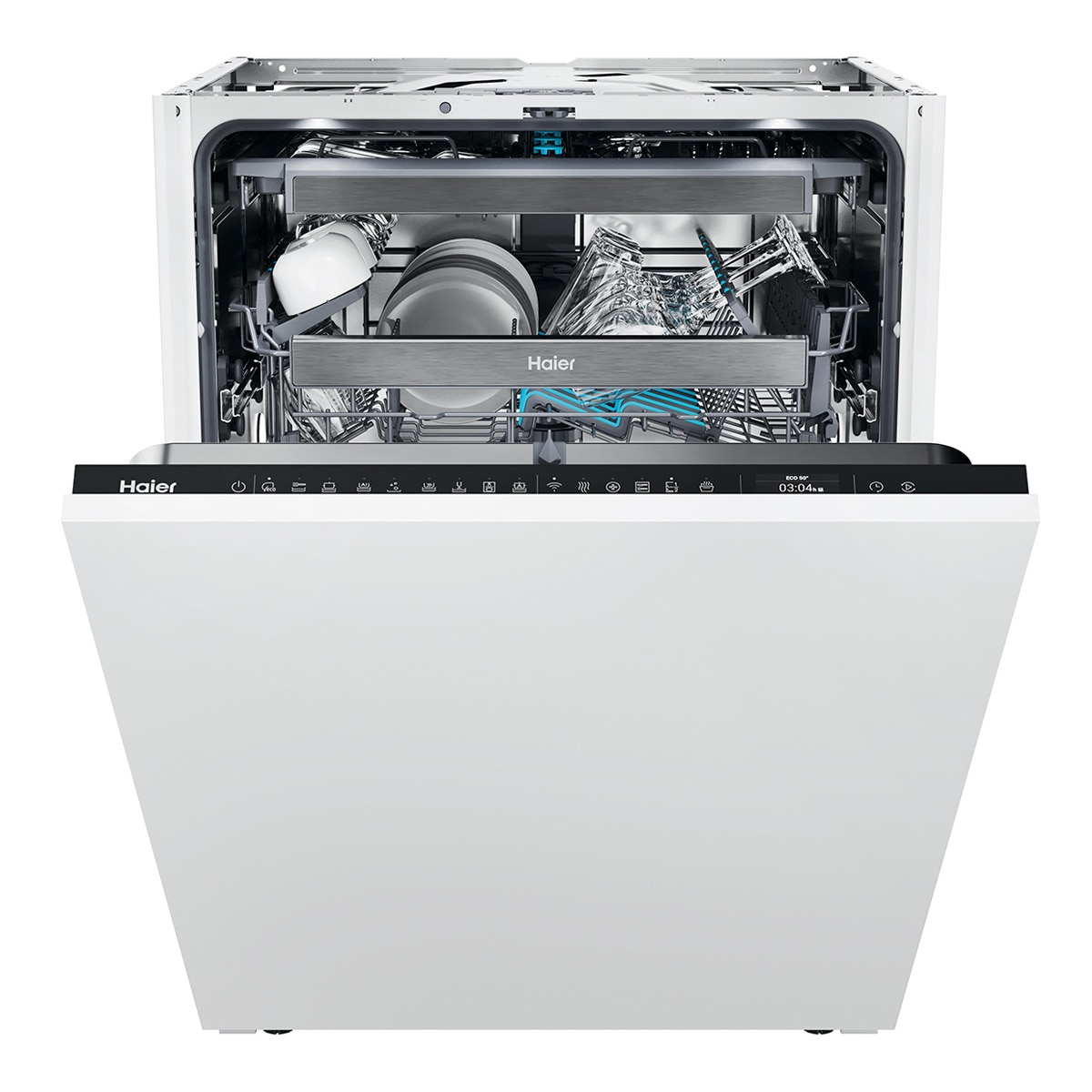 Haier – Lavavajillas integrable Haier16 servicios, Bandeja para cubiertos, 60 cm -XS 63A4M4B.