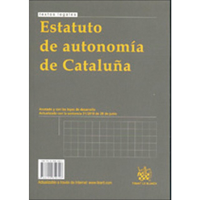Estatut d¿autonomia de Catalunya/Estatuto de autonomía de Cataluña