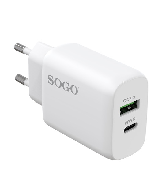 Adaptador de carga de 25w salida tipo c +  usb