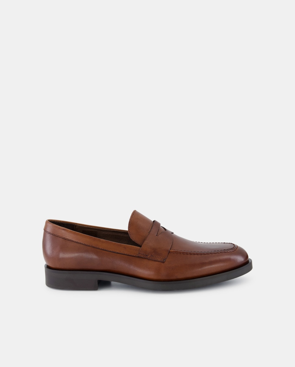 Dustin - Mocasín de hombre con antifaz de piel.