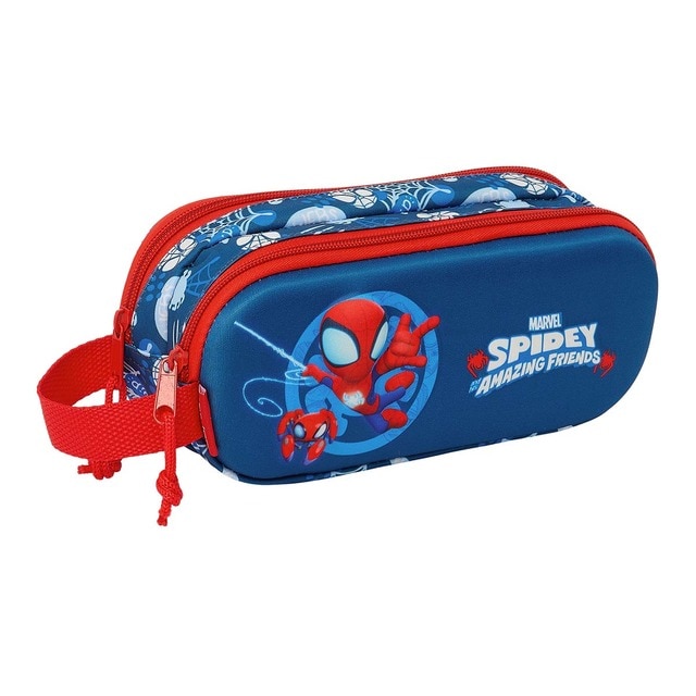 Portatodo doble 3D Spiderman Safta azul