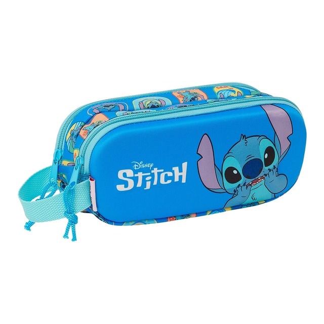 Portatodo doble 3D Lilo & Stitch Safta azul.