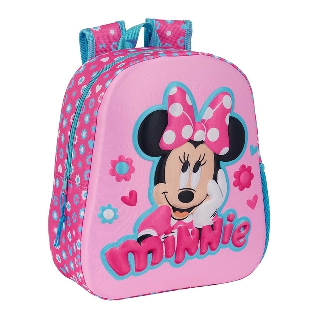 Mochila 3D Minnie Safta rosa.