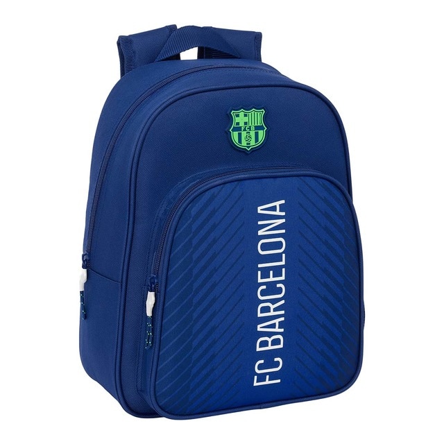 Mochila infantil adaptable a carro F.C. Barcelona azul marino.