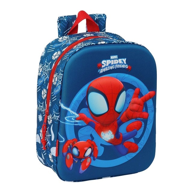 Mochila guarderia 3D Spiderman Safta azul y rojo.