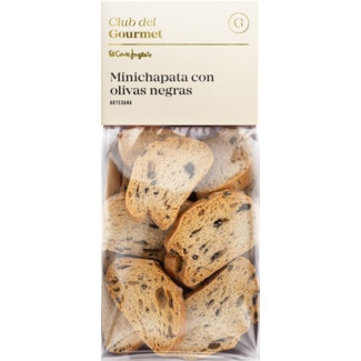 Club del Gourmet Mini Chapatas com Azeitonas Pretas embalagem 120 g