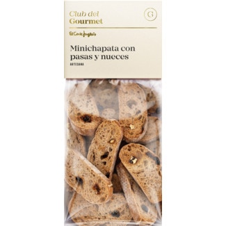 Club del Gourmet Mini Chapatas com Passas e Nozes embalagem 120 g