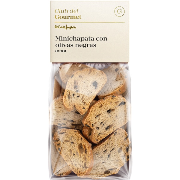 mini chapatas con olivas negras envase 120 g