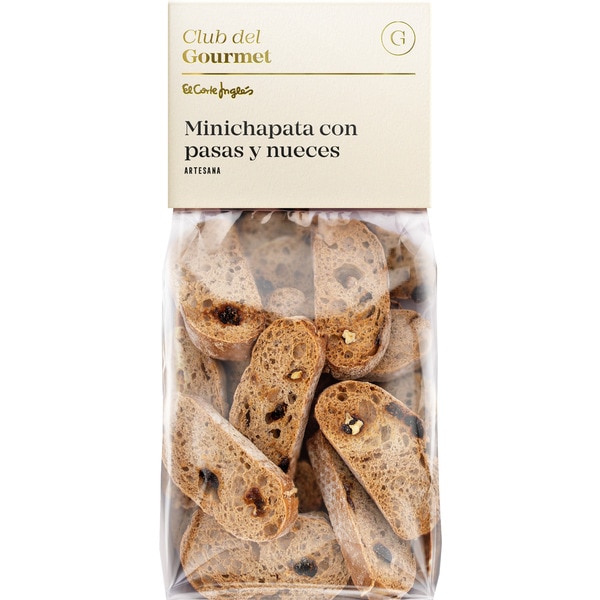 mini chapata con pasas y nueces envase 120 g