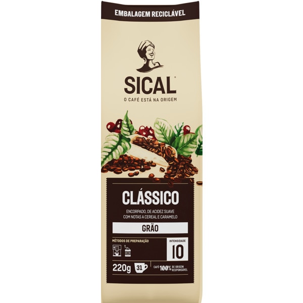 Café em Grão 5 Estrelas embalagem 220 g
