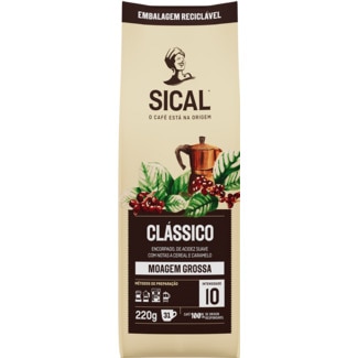 Sical Café Moagem Grossa 5 Estrelas embalagem 220 g