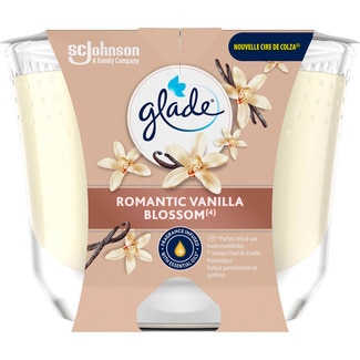 Glade Ambientador Vela Longa Duração Baunilha embalagem 204 g