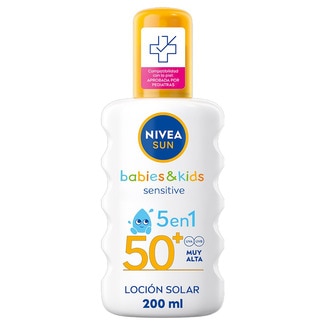 NIVEA SUN Babies & Kids Sensitive 5 in 1 SPF-50+ Sonnenlotion Spray 200 ml