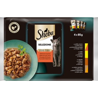 Sheba Alimento Húmido para Gato Carne 4X85g embalagem 340 g